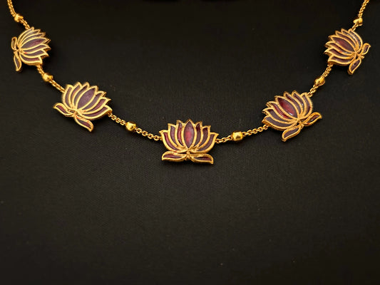Lotus Necklace Mandira Silks