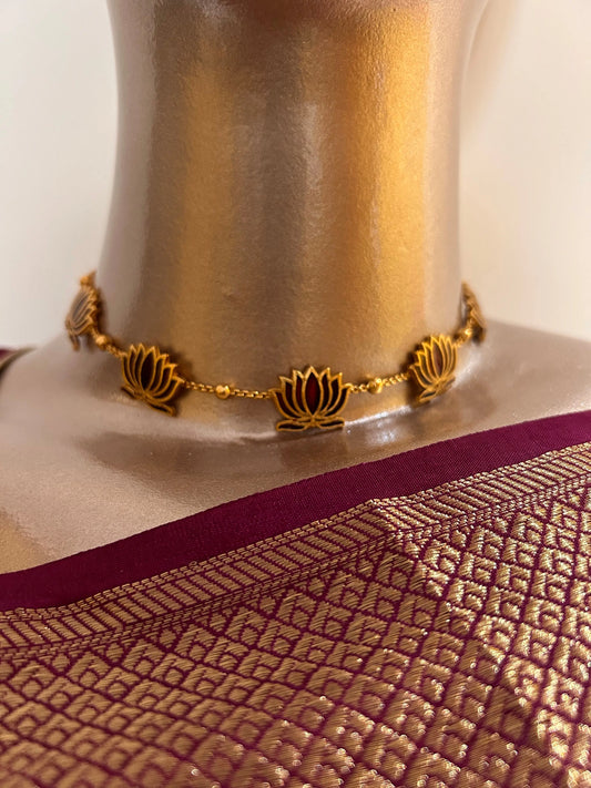 Lotus Necklace Mandira Silks