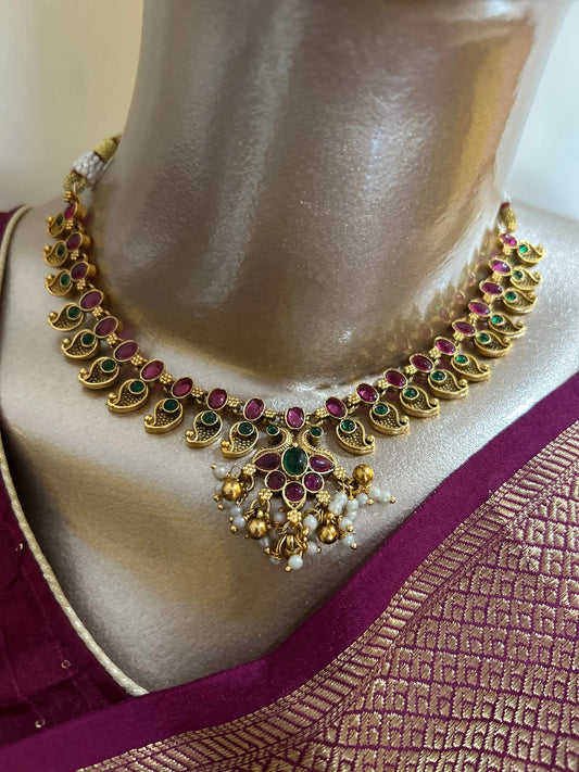 Short Mango Necklace Mandira Silks