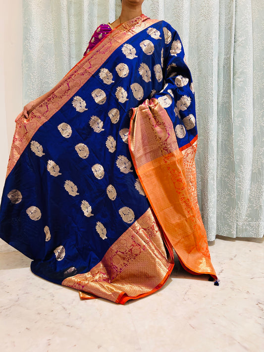 Pure Kanchipuram silk saree - Luxury Silk Sarees