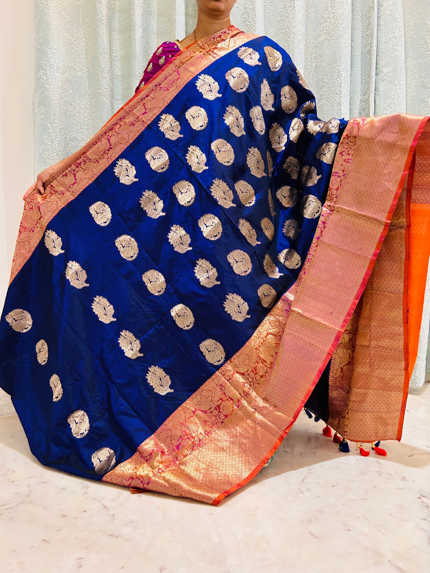 Pure Kanchipuram silk saree - Luxury Silk Sarees