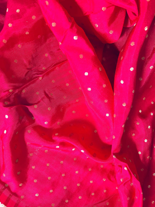 Purple Color Crepe Silk Saree with Floral printed border Mandira Silks