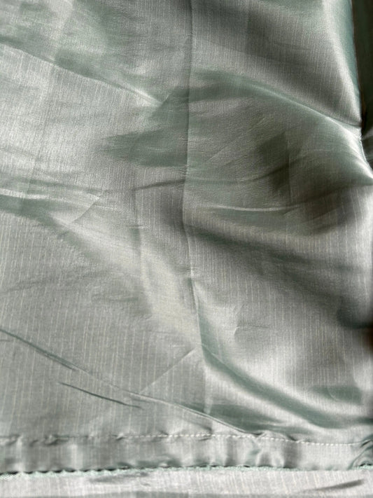 Light green Color Tussar Saree with appliqué work Mandira Silks