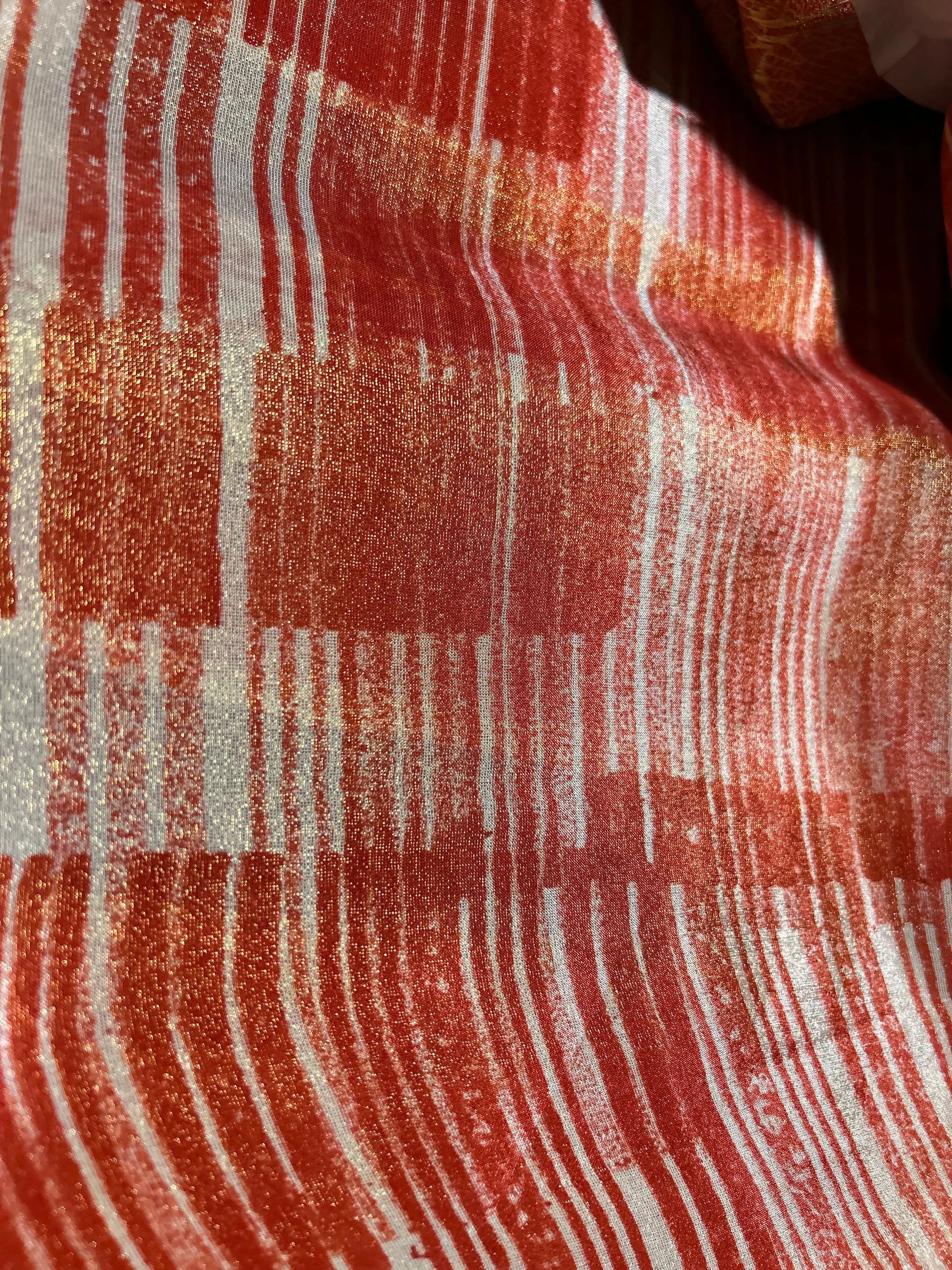 Pink Color Tissue Silk Saree with zari border Mandira Silks