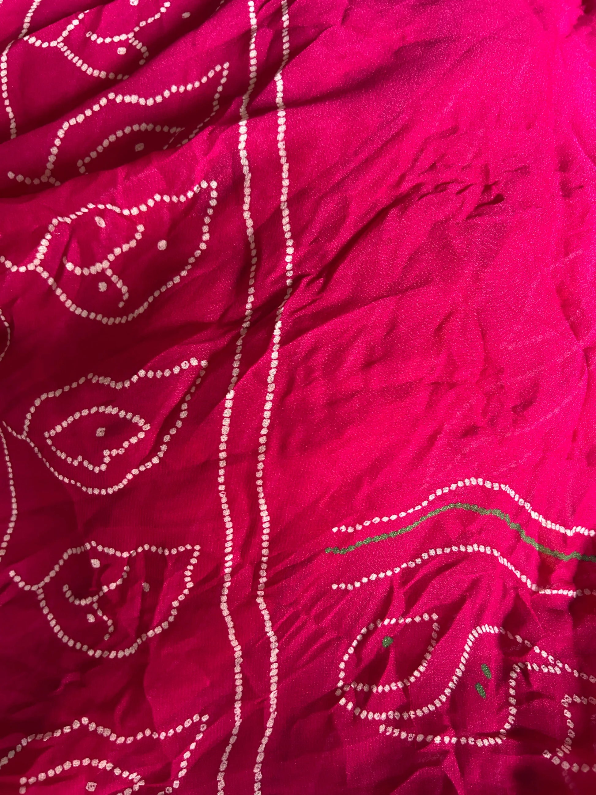 Rani Pink daily wear soft Georgette saree with stitched sleeve less blouse for Daily Wear Mandira Silks