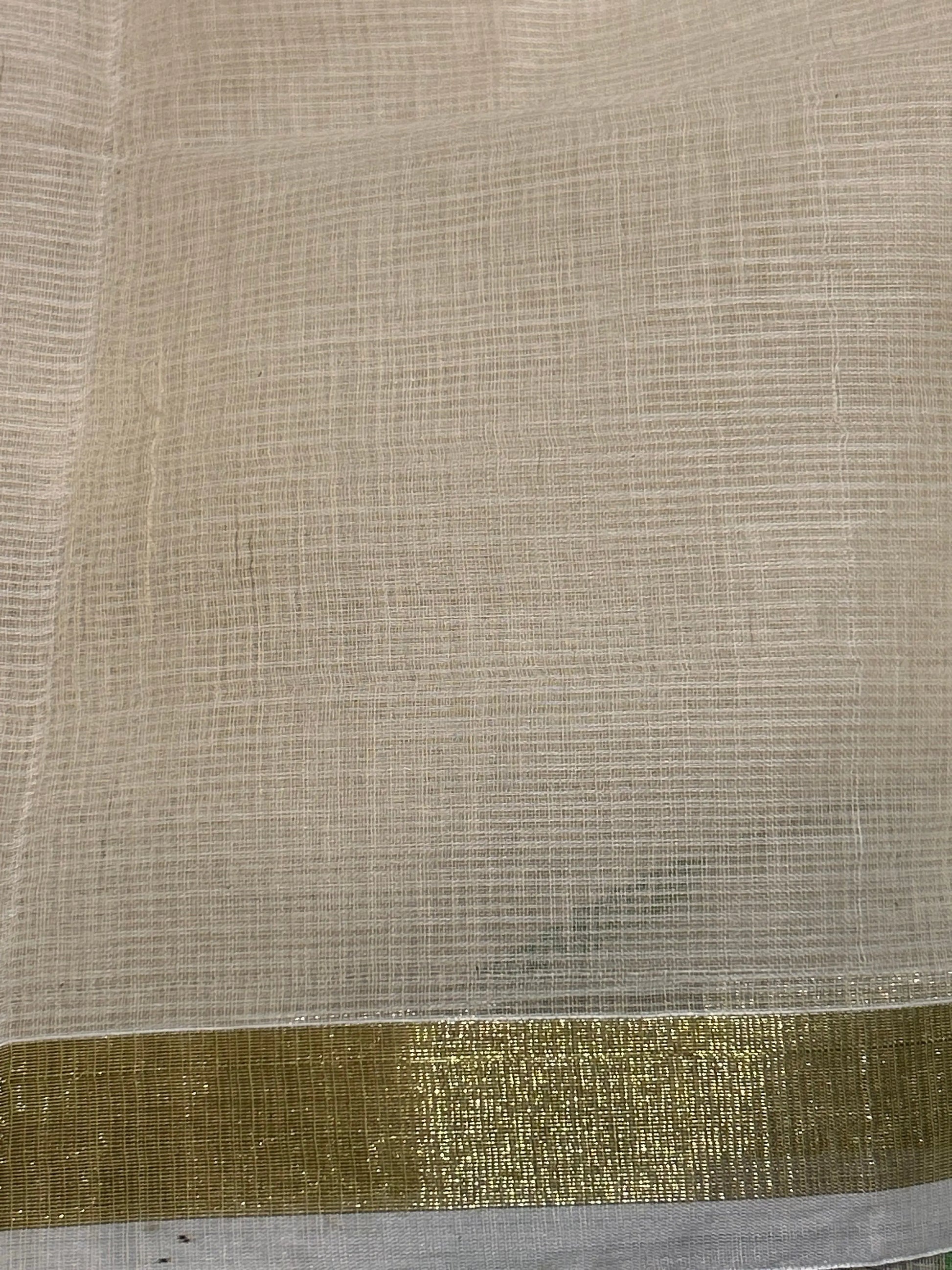 Beige Color Kota saree with floral hand paint Mandira Silks